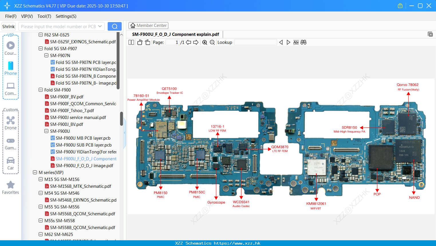 Samsung SM-F900U_F_O_D_J Component Explain
